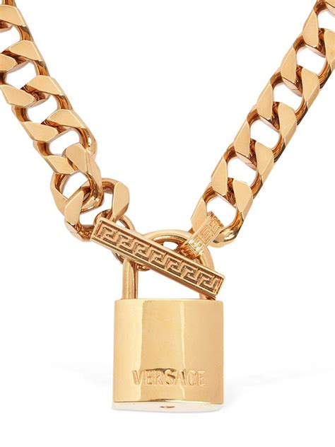 14 karat versace goldkette herren|versace men's greca necklace.